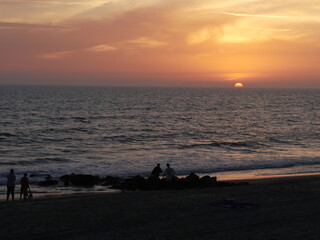 Fototapeta na wymiar beach sunset on the coast of Spain