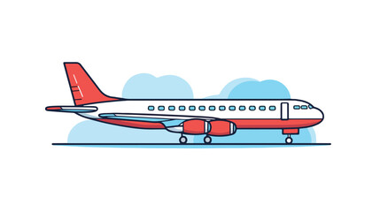 Plane line icon. Vector symbol in trendy flat style