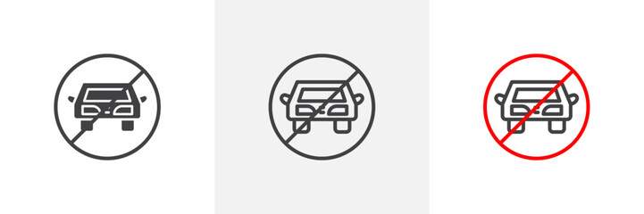 No Cars or Vehicle Entry. Parking and Driving Prohibition. Car-Free Zone Notification