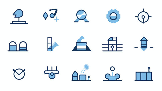 Project plan vector icon set. Project plan vector sy