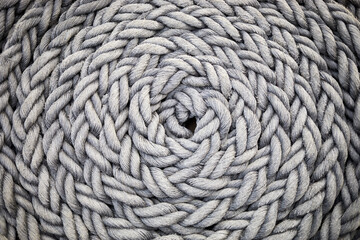 Round coil of ship rope.