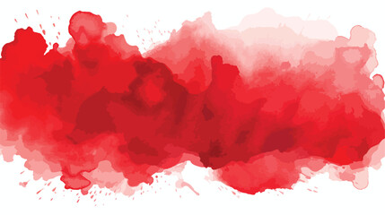 Red watercolor background. flat vector isolated on w