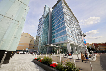 Building of Ducat Place III - one of the most famous and high-quality office centres in Moscow. Building has 33,493 sqm, most of which are occupied by office space. - obrazy, fototapety, plakaty