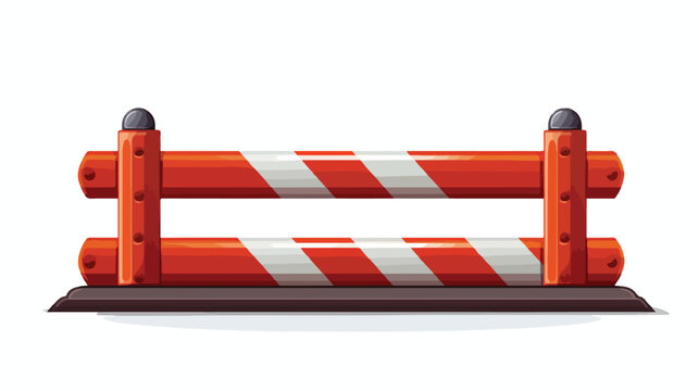 Road barrier icon. Flat of road barrier vector icon