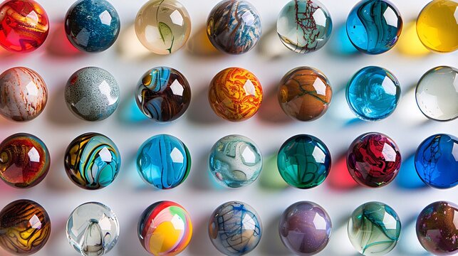Vibrant Marbles Galore: A Diverse Array of Colors and Designs