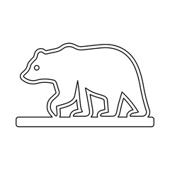 Bear, wild, animal line icon. Outline vector.