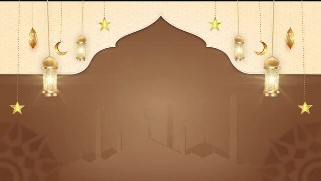 Islamic background in seamless loop