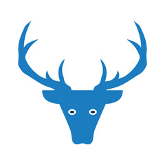 Deer, wild, animal icon.Simple color vector.