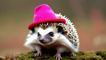 A Hedgehog Wearing A Tiny Hat