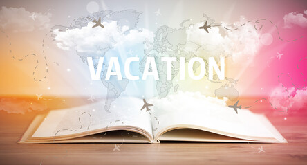 open book, vacation concept