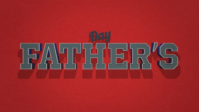 A simple text message reading Fathers Day in a distressed font, against a red background, capturing the essence of the occasion
