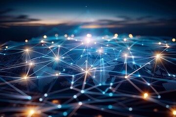 Obraz premium Communication technology for internet businesses, global networks connects cryptocurrencies and blockchain.