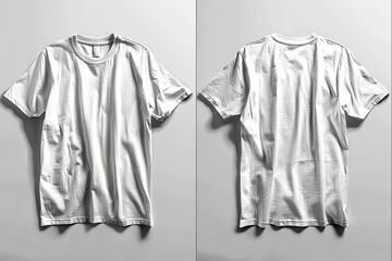 Clean Canvas White T-Shirt Mockup for Versatile Apparel Designs, Generative Ai