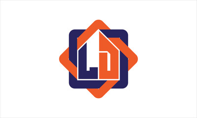 LD real estate logo design vector template.