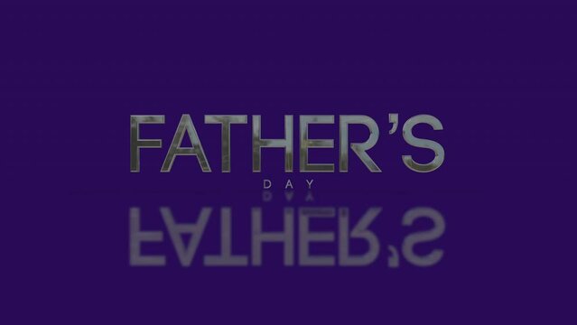 A vibrant logo for Fathers Day featuring the words Fathers Day in green and purple against a dark purple background