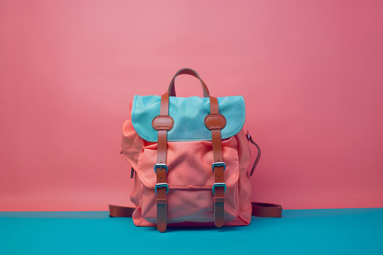 Schulstart mit Stil: Bunte Schulranzen vor lebendigem Hintergrund