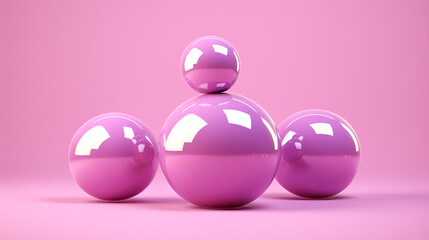 pink ball with reflection