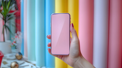 Sleek Smartphone Mockups on Pastel Background for Business Presentations