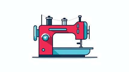 Sewing machine icon colored symbol. Premium quality
