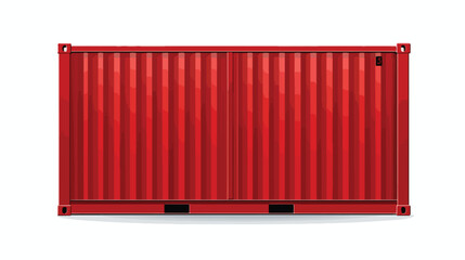 Shipping container isolated on white background. fla