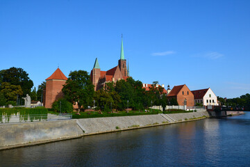 The Cathedral Island (polish: Ostrow Tumski), the oldest part of the city of Wrocław, Poland. View...