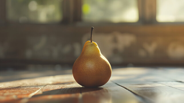 Yogi Pear: A Playful Take on the Classic Fruit, Striking a Serene Yoga Pose