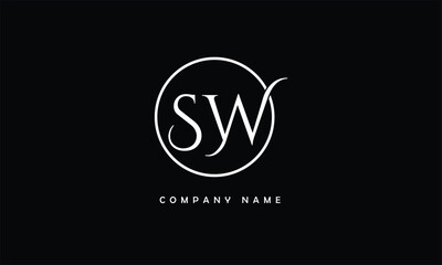SW, WS, S, W Abstract Letters Logo Monogram
