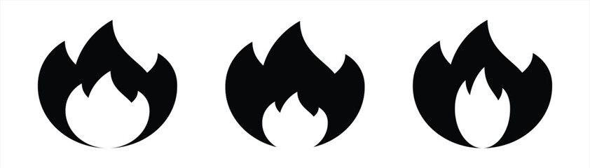 fire icon, flame icon vector illustration