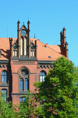 Metropolitan Major Seminary building facade, Wroclaw, Poland. Theological seminary in Wroclaw,...
