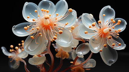 A stunning photograph featuring the intricate details of a Ghost Orchid, its ethereal beauty set...