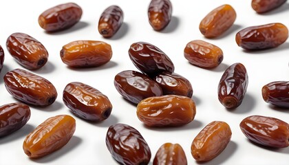 Obraz premium dried dates on a white surface