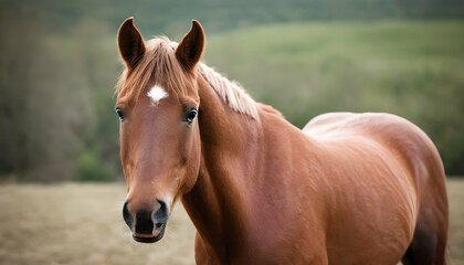 A Horse With Its Ears Flicking Attentive