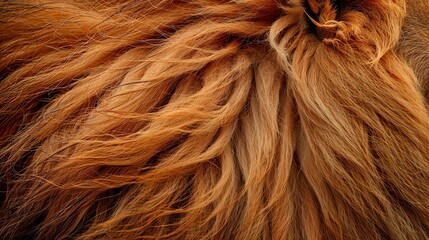 Light brown fur with long hairs. The fur is soft and smooth.