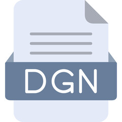 DGN File Format Vector Icon Design