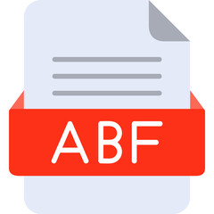 ABF File Format Vector Icon Design