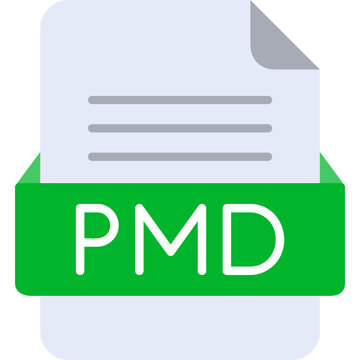 PMD File Format Vector Icon Design