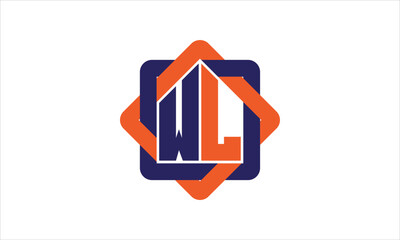 WL real estate logo design vector template.