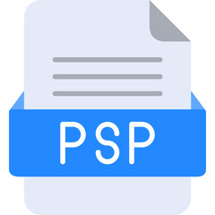 Obraz premium PSP File Format Vector Icon Design