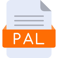 PAL File Format Vector Icon Design - obrazy, fototapety, plakaty