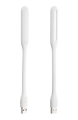 Plastic USB LED portable lamp on white background.	