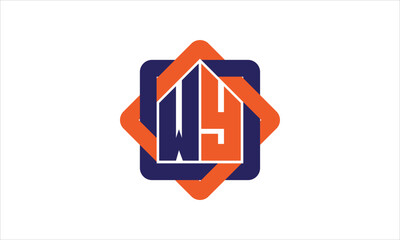 WY real estate logo design vector template.