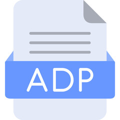 Fototapeta premium ADP File Format Vector Icon Design
