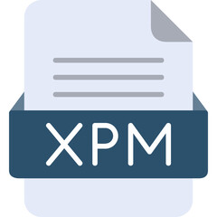 Fototapeta premium XPM File Format Vector Icon Design