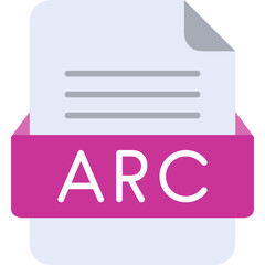 Fototapeta premium ARC File Format Vector Icon Design