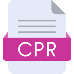 Fototapeta premium CPR File Format Vector Icon Design