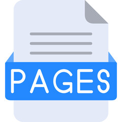 Fototapeta premium PAGES File Format Vector Icon Design