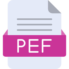 Fototapeta premium PEF File Format Vector Icon Design
