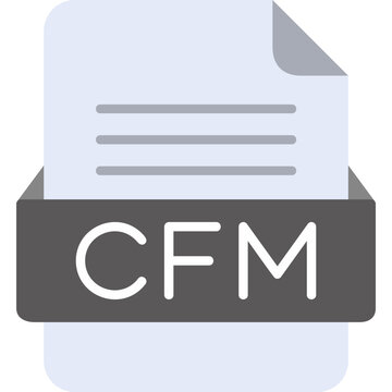 CFM File Format Vector Icon Design