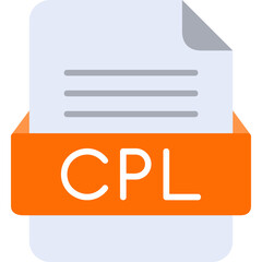 CPL File Format Vector Icon Design - obrazy, fototapety, plakaty