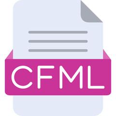 Fototapeta premium CFML File Format Vector Icon Design